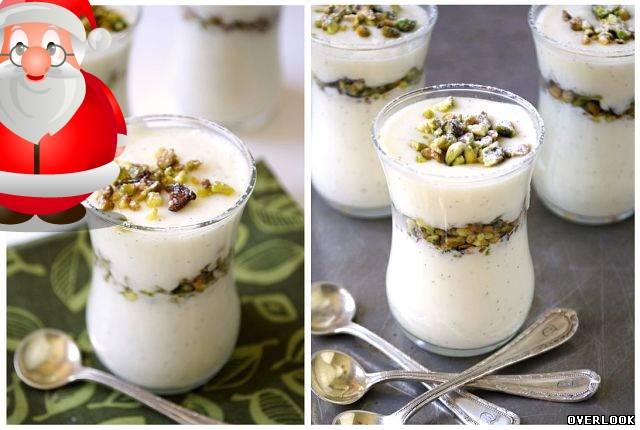 Мусс из белого шоколада с фисташками